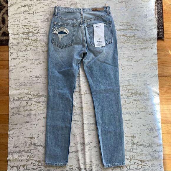 Grlfrnd jeans Karolina Distressed Straight leg jeans new with tags - Picture 9 of 13